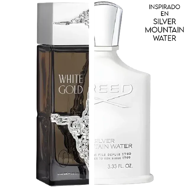 WHITE GOLD POUR HOMME EDP 100 ML  - FLAVIA (INSPIRADO EN SILVER MOUNTAIN WATER)
