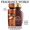 JUST CHOCO EDP 100 ML UNISEX -  FRAGRANCE WORLD - (INSPIRADO EN LA FEDE BROWN CHOCO)