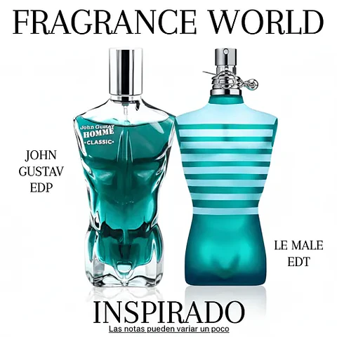 JOHN GUSTAV EDP 100 ML - FRAGRANCE WORLD - (INSPIRADO EN LE MALE EDT)