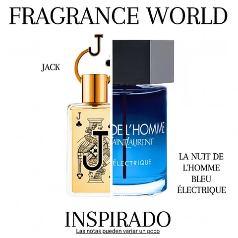 JACK EDP 80 ML FOR MEN - FRAGRANCE WORLD - (INSPIRADO EN LA NUIT DE L'HOMME BLEU ÉLECTRIQUE)