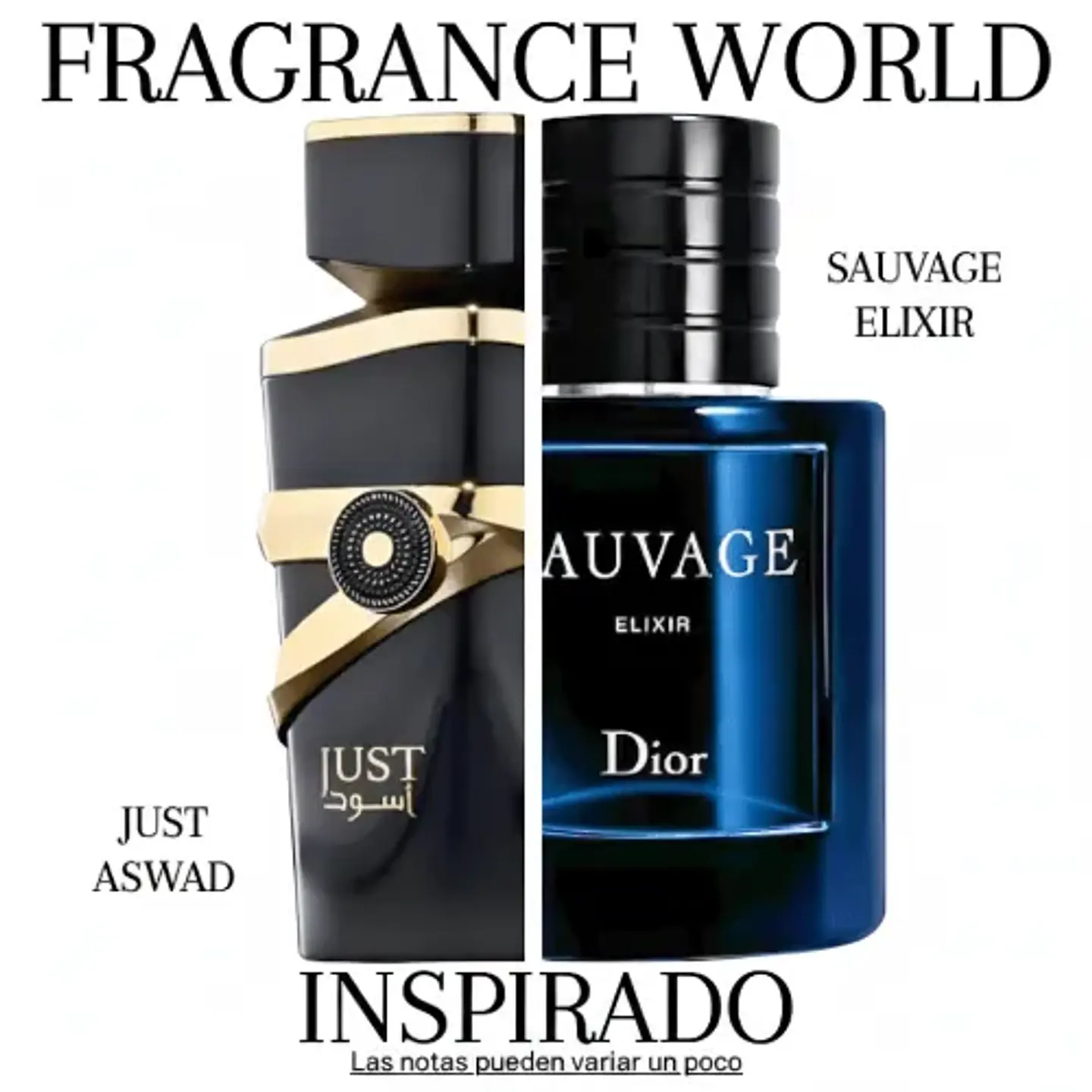JUST ASWAD EDP 100 ML FOR MEN - FRAGRANCE WORLD - (INSPIRADO EN SAUVAGE ELIXIR) 2