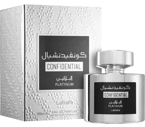 PERFUME CONFIDENTIAL PLATINUM EDP 100 ML UNISEX - LATTAFA (INSPIRADO EN ALLURE HOMME SPORT EAU EXTREME)