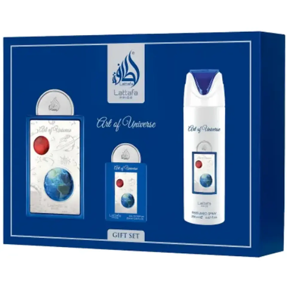 ART OF UNIVERSE EDP 100 ML +  EDP 20 ML +  DEO 200 UNISEX - LATTAFA PRIDE (INSPIRADO EN BLUE TALISMAN) 1