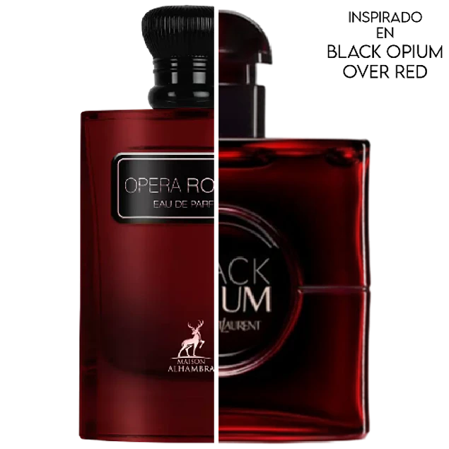OPERA ROUGE EDP  100 ML UNISEX - MAISON ALHAMBRA (INSPIRADO EN BLACK OPIUM OVER RED)