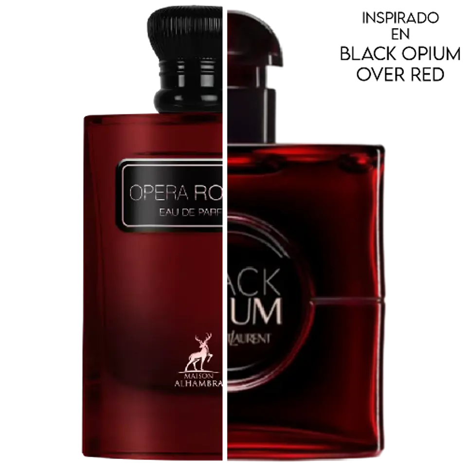 OPERA ROUGE EDP  100 ML UNISEX - MAISON ALHAMBRA (INSPIRADO EN BLACK OPIUM OVER RED) 2