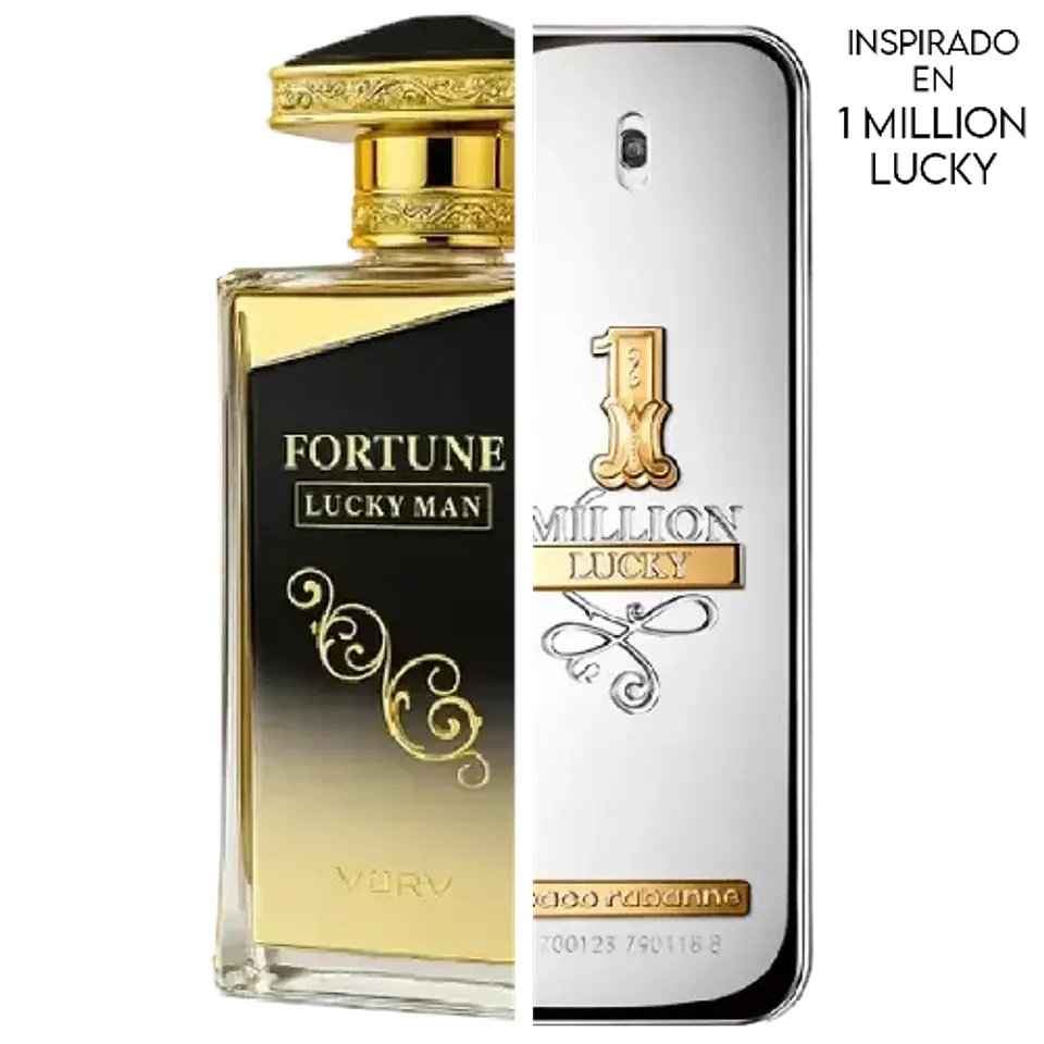 FORTUNE LUCKY EDP 100 ML FOR MAN - VURV (INSPIRADO EN 1 MILLION LUCKY) 2