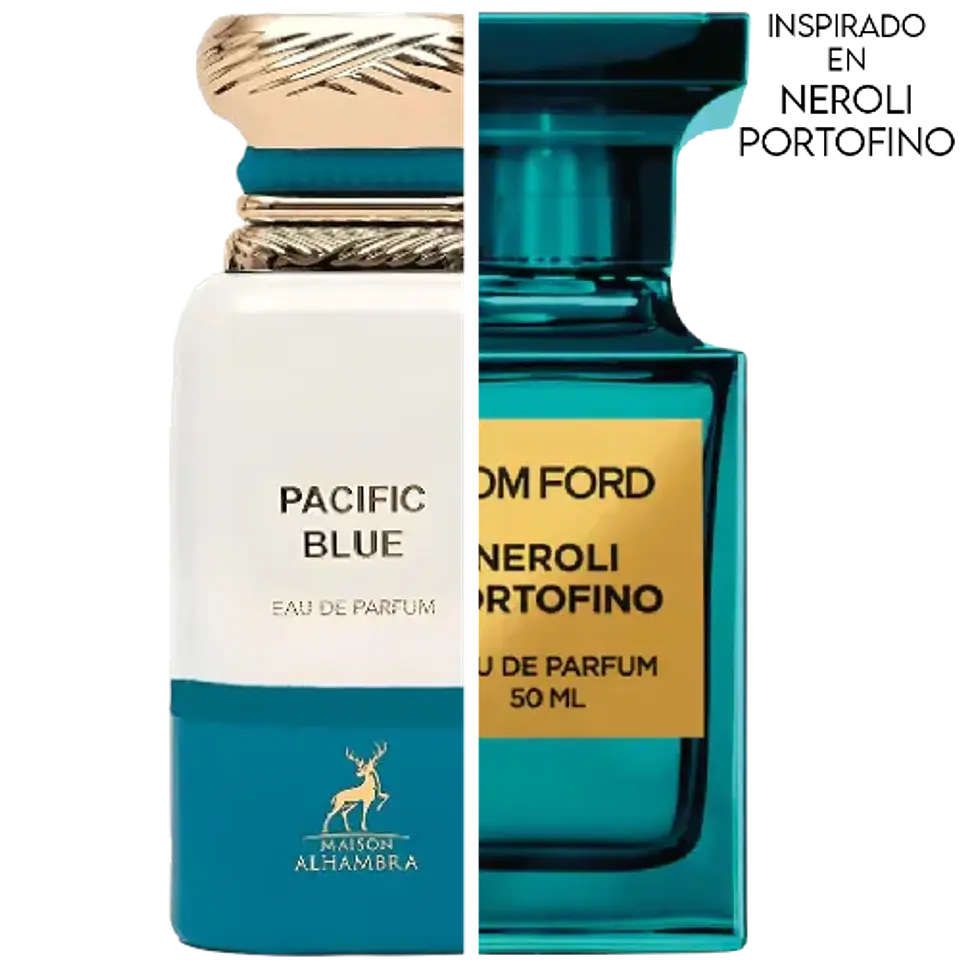 PACIFIC BLUE EDP 80 ML FOR MEN - MAISON ALHAMBRA (INSPIRADO EN NEROLI PORTOFINO) 2