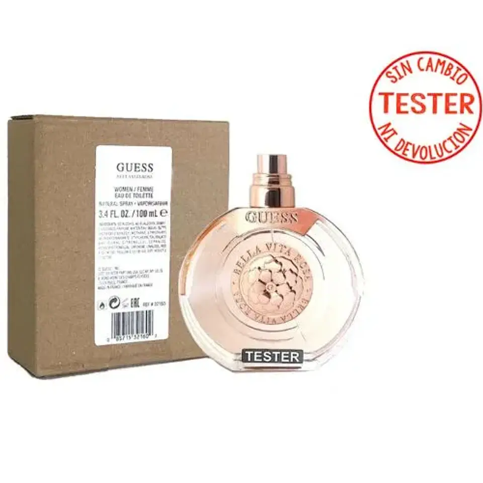 BELLA VITA ROSA MUJER EDT 100 ML (TESTER- SIN TAPA) - GUESS 1