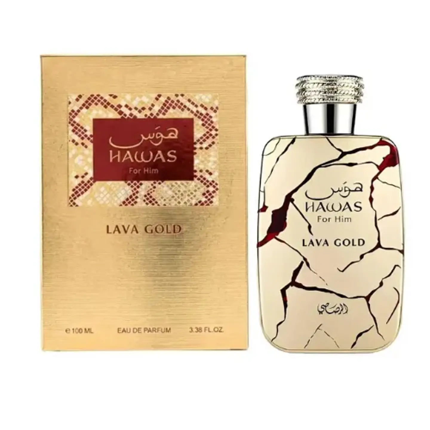 HAWAS LAVA GOLD EDP 100 ML FOR MEN -  RASASI ( INSPIRADO EN LE MALE ELIXIR ABSOLU) 1