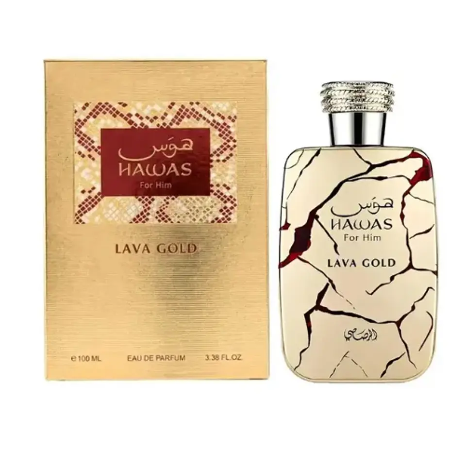 HAWAS LAVA GOLD EDP 100 ML FOR MEN -  RASASI ( INSPIRADO EN LE MALE ELIXIR ABSOLU) 1