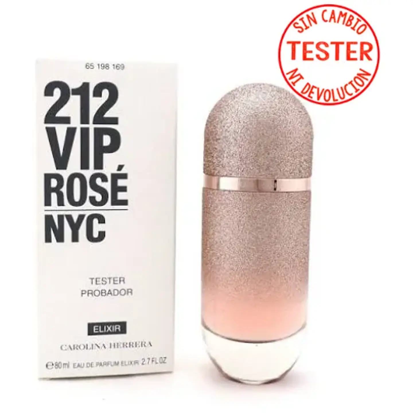 212 VIP ROSÉ NYC ELIXIR EDP 80 ML (TESTER-PROBADOR) - CAROLINA HERRERA 1