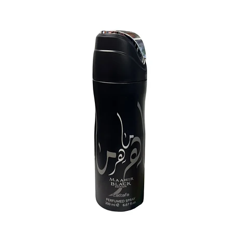 MAAHIR BLACK EDITION DEO 200 ML UNISEX -  LATTAFA  (INSPIRADO EN TERRONI)