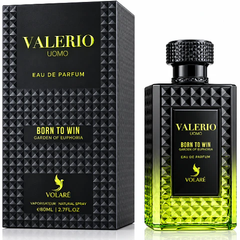 VALERIO UOMO BORN TO WIN GARDEN OF EUPHORIA 80 ML FOR MEN - VOLARE (INSPIRADO UOMO BORN IN ROMA GREEN STRAVAGANZA)
