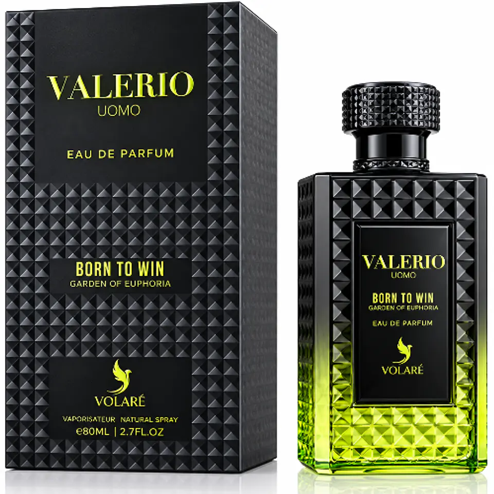 VALERIO UOMO BORN TO WIN GARDEN OF EUPHORIA 80 ML FOR MEN - VOLARE (INSPIRADO UOMO BORN IN ROMA GREEN STRAVAGANZA) 1