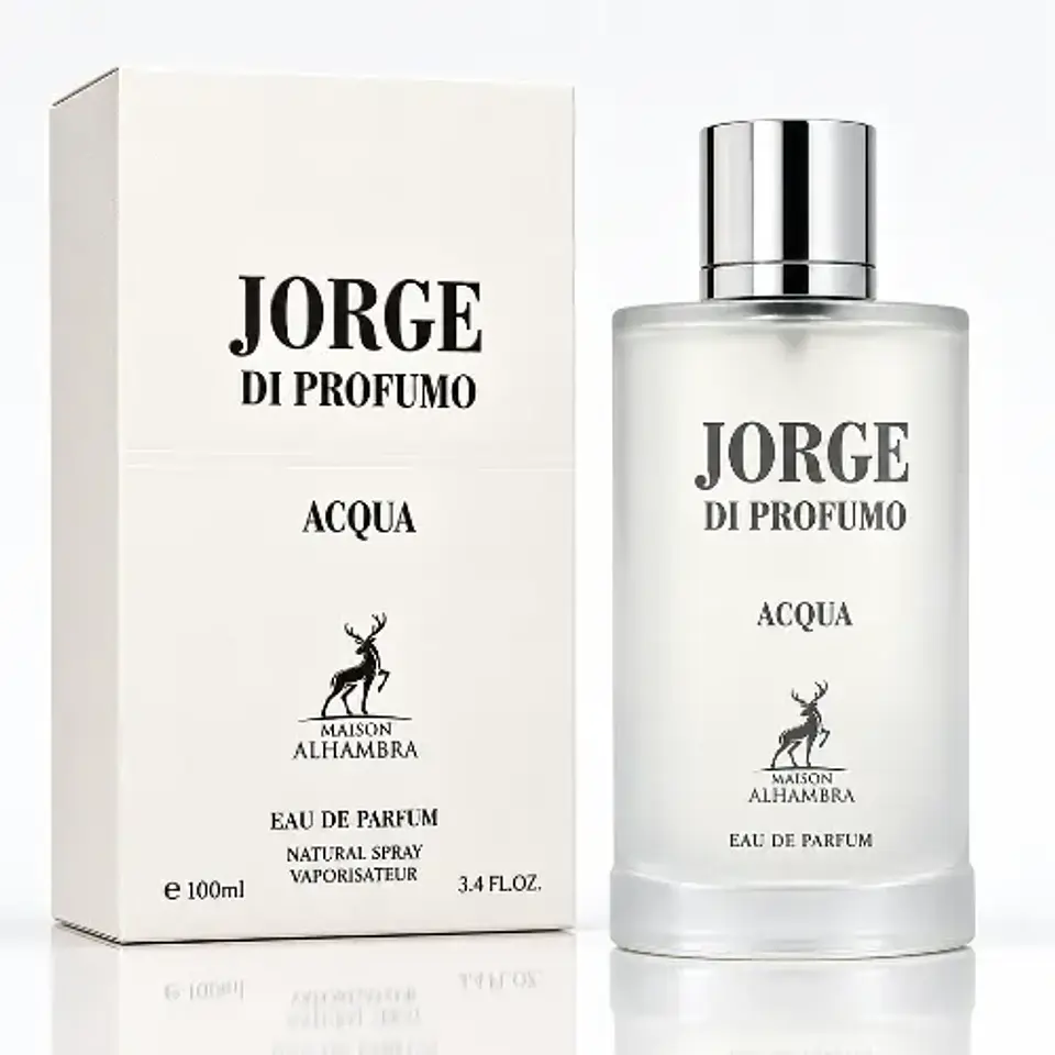 JORGE DI PROFUMO ACQUA  EDP 100 ML FOR MEN - MAISON ALHAMBRA - (INSPIRADO EN ACQUA DI GIO GIORGIO DE ARMANI) 1