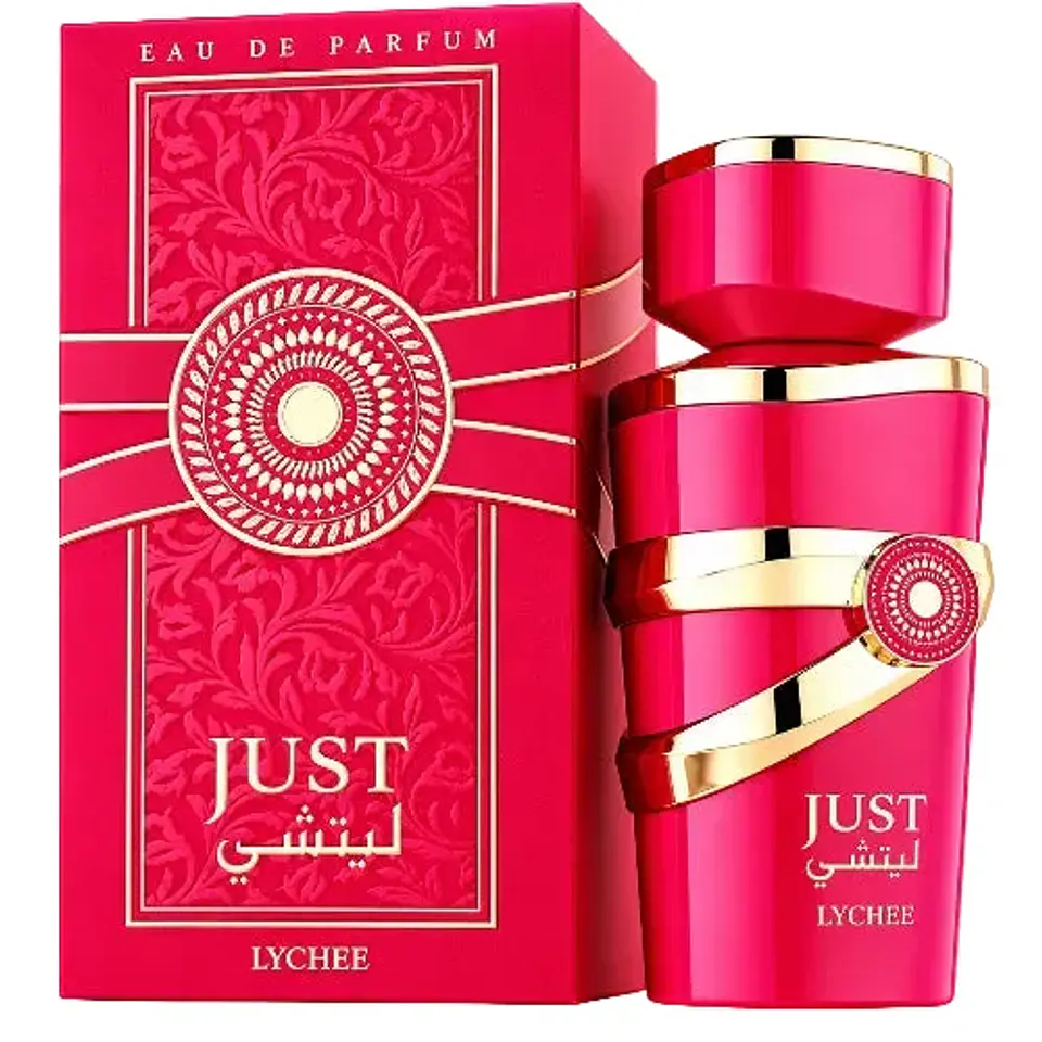 JUST LYCHEE EDP 100 ML - FRAGRANCE WORLD - (INSPIRADO EN EDEN SPARKLING LYCHEE) 1