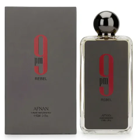 9 PM REBEL EDP 100 ML UNISEX - AFNAN - (INSPIRADO EN BACCARAT ROUGE 540 EXTRAIT DE PARFUM)