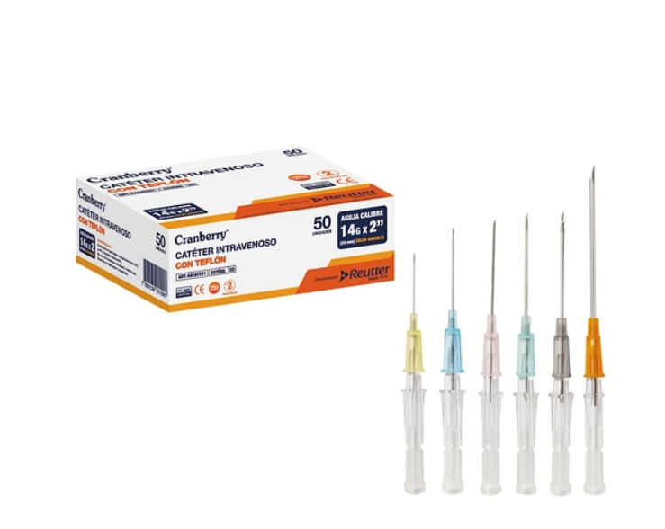 💉 CATÉTER INTRAVENOSO – CRANBERRY | Estéril • Desechable • Alta Precisión Médica • Diferentes Calibres 1