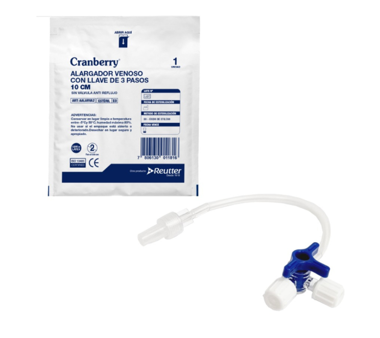 💉 ALARGADOR VENOSO CON LLAVE DE 3 PASOS – REUTTER | Conector para Infusión Segura • Estéril • Desechable 3