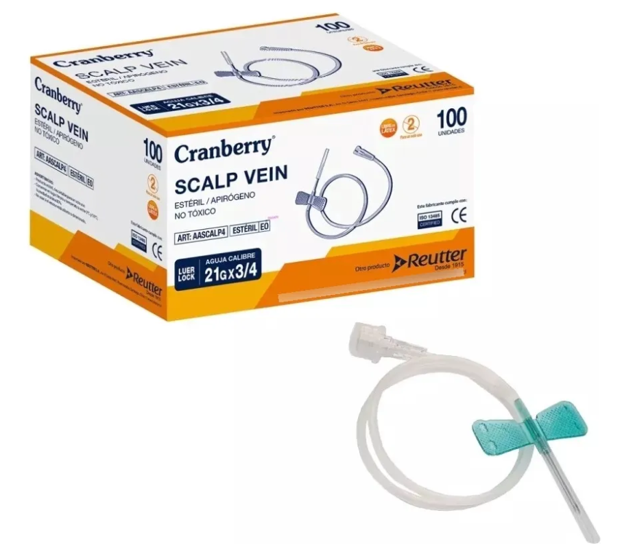 SCALP VEIN “MARIPOSA” – REUTTER | Aguja Hipodérmica con Alas • Estéril • Desechable • Alta Precisión Médica 1
