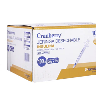 💉 JERINGA PARA INSULINA 100 UI – REUTTER | Estéril • Desechable • Con Aguja Fija • Precisión para Uso Médico y Doméstico