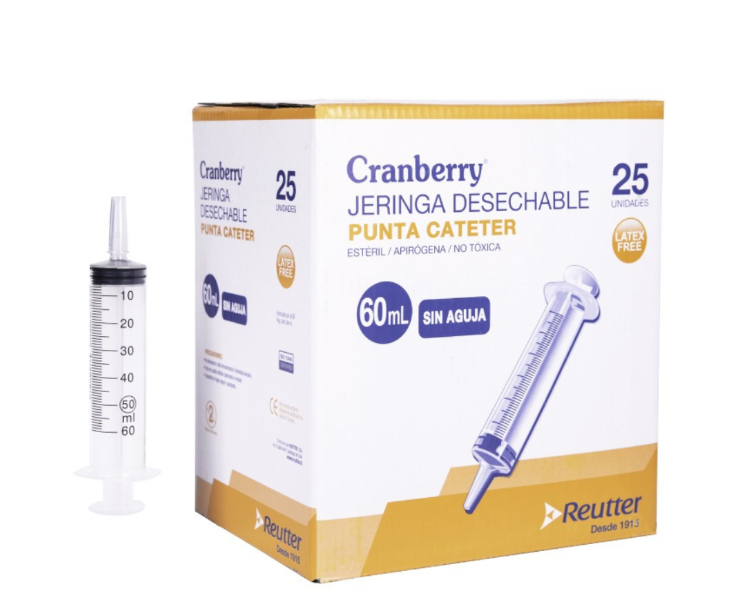 💉 JERINGA DESECHABLE SIN AGUJA PUNTA CATÉTER 60 ML | Uso Médico, Precisión y Control – Desechable y Estéril 1