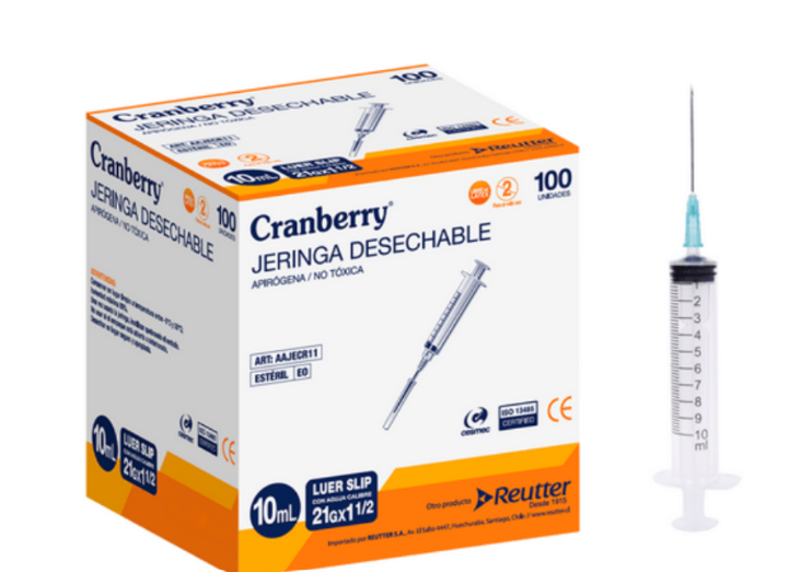 💉 JERINGAS DESECHABLES LUER SLIP CON AGUJA – CRANBERRY | Estériles, Precisas y de Conexión Rápida 1