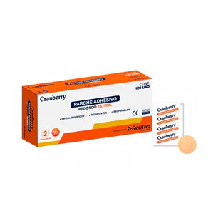 Parche Curita Redondo para Vacunas Cramberry | Apósito Adhesivo Desechable – Caja x 100 Unidades