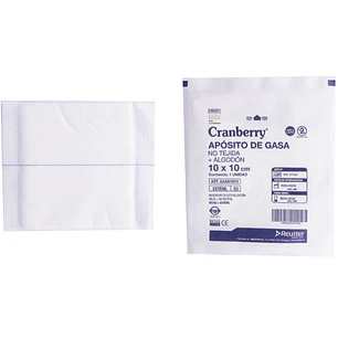 Apósito de Gasa Estéril No Tejida CRANBERRY | Gasa Médica Estéril para Curaciones – Alta Absorción y Suavidad – Libre de Algodón