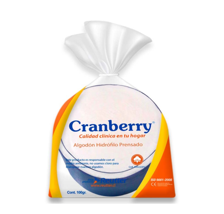 Algodón Hidrófilo Prensado 100 g CRANBERRY | Algodón Médico 100% Natural – Alta Absorción y Suavidad – Uso Clínico y Estético 1