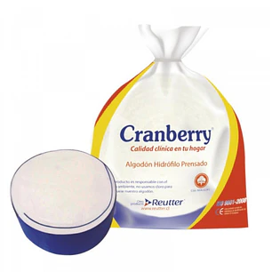 Algodón Hidrófilo Prensado 250 g CRANBERRY | Algodón Médico 100% Natural – Alta Absorción y Suavidad – Uso Clínico, Estético y Doméstico