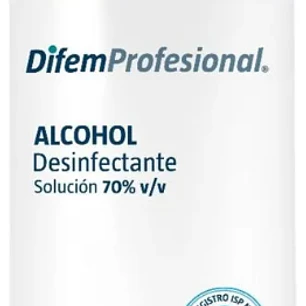 💧 Alcohol Desinfectante al 70% 1 Litro – DIFEMPHARMA | Antiséptico de Uso Médico – Limpieza y Desinfección de Superficies y Piel