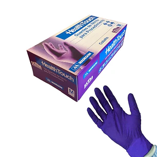 🖐️ GUANTES DE NITRILO COBALTO – HEALTH TOUCH | Sin Látex • Alta Resistencia • Desechables para Examinación – Caja x100