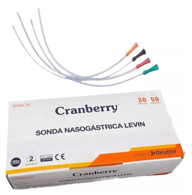 💧 Sonda Nasogástrica Levin CRANBERRY | Desechable Estéril – PVC Grado Médico – Diferentes Calibres 2