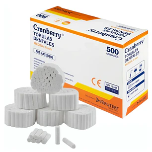 TORULAS DENTALES 8 MM CRANBERRY | ALGODÓN ODONTOLÓGICO ABSORBENTE CAJA X 500 UN