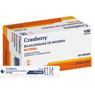 BAJALENGUA DE MADERA CRANBERRY | EXPLORADOR ORAL DESECHABLE CAJA X 50 UN