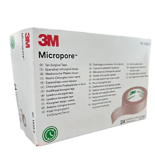 TELA ADHESIVA 3M™ MICROPore™ PIEL 2.5 CM X 9.1 M | CINTA QUIRÚRGICA DE PAPEL HIPOALERGÉNICA