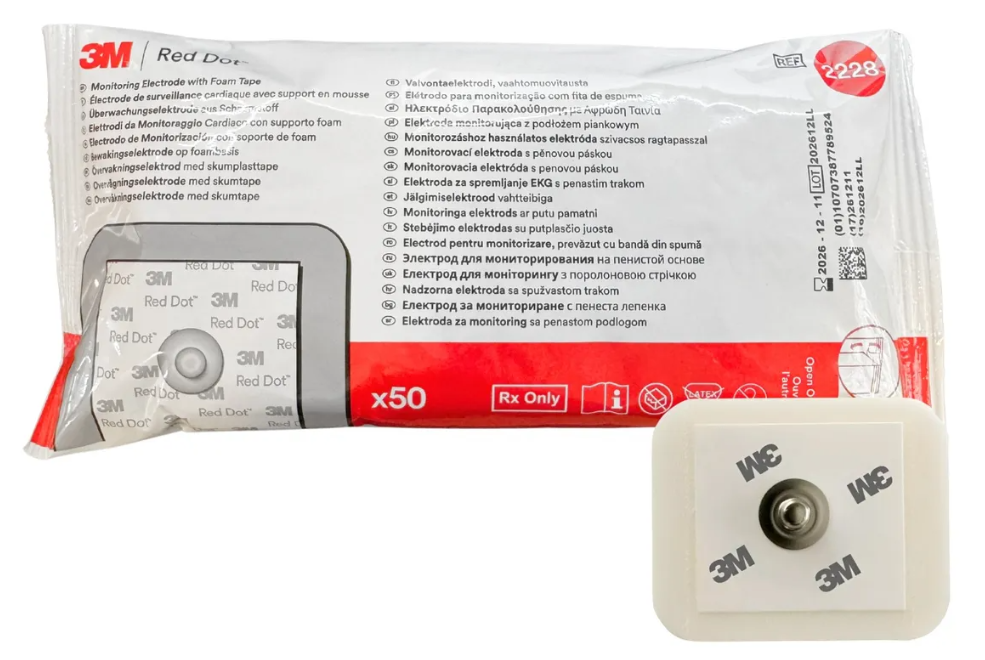 ELECTRODO 3M™ RED DOT 2228 | ELECTRODOS ECG BOLSA X 50 UNIDADES 1