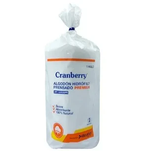 ALGODÓN HIDRÓFILO PRENSADO CRANBERRY 1 KG | ALGODÓN MÉDICO ESTÉRIL