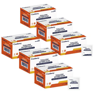 🧴 PACK 10 CAJAS TOALLITAS CON ALCOHOL ISOPROPÍLICO 70% – CRANBERRY | Toallas Antisépticas Desechables • Limpieza y Desinfección Segura • 100 Unidades por Cajachables | 100 Unidades por Caja