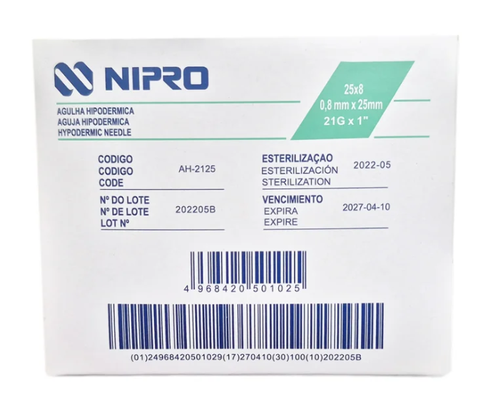 💉 AGUJAS HIPODÉRMICAS NIPRO | Esterilizadas • Desechables • Alta Precisión Médica • Caja x100 Unidades 1