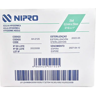 💉 AGUJAS HIPODÉRMICAS NIPRO | Esterilizadas • Desechables • Alta Precisión Médica • Caja x100 Unidades