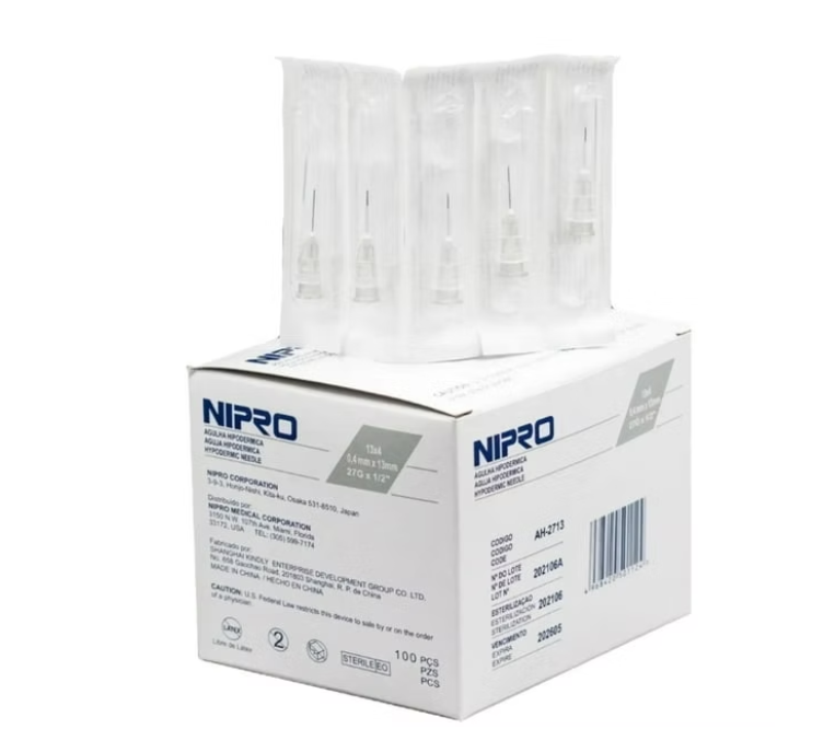 💉 AGUJAS HIPODÉRMICAS NIPRO | Esterilizadas • Desechables • Alta Precisión Médica • Caja x100 Unidades 4