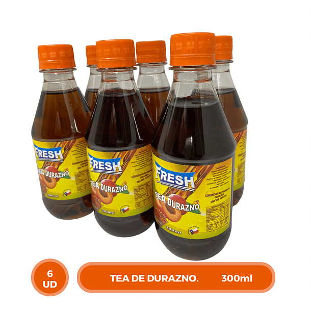 PACK 6 TÉ HELADO SABOR DURAZNO 300ML