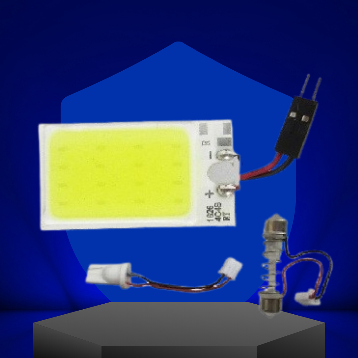 Tarjeta  Silicona 2.5x1.5 LED 12V  Blanca  1