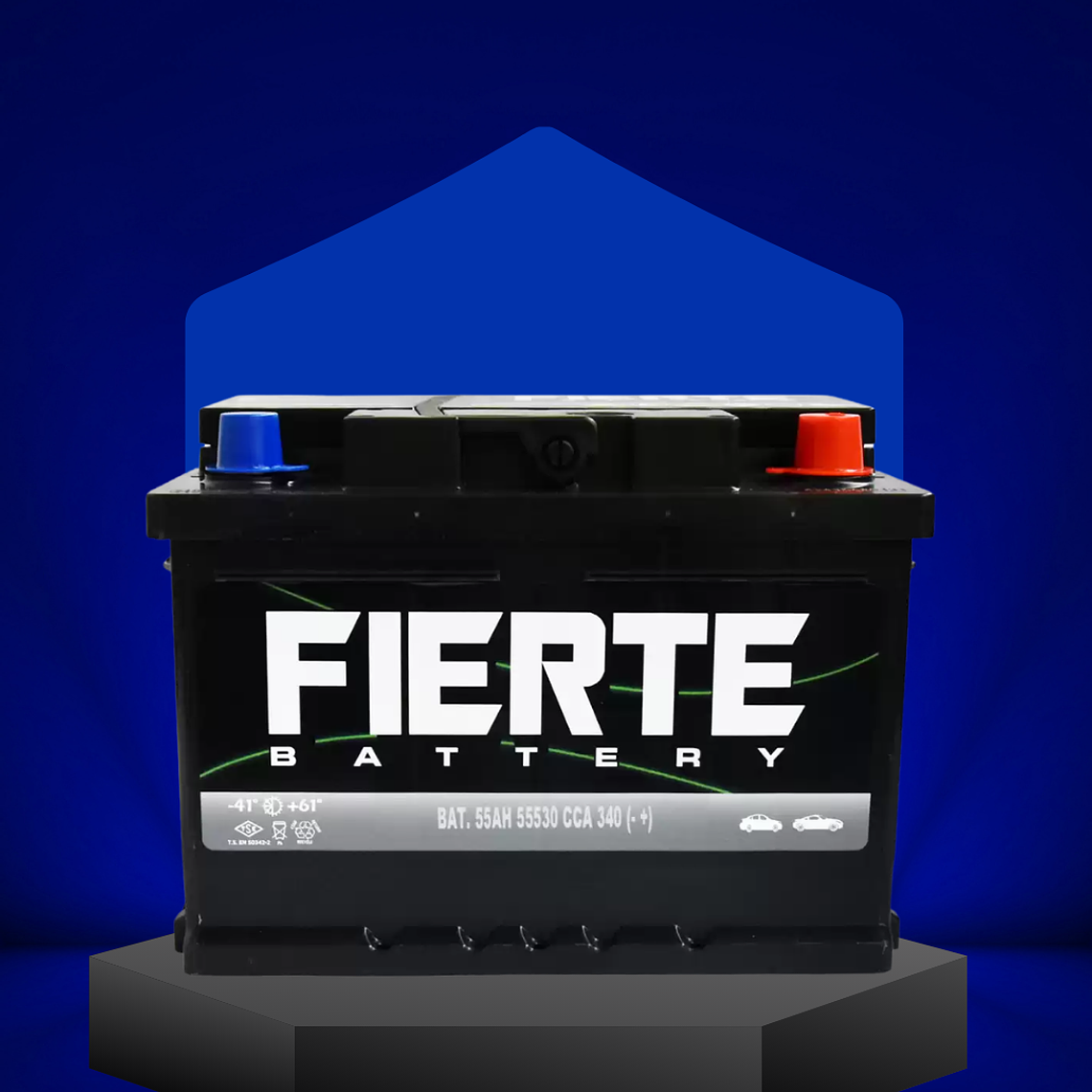 Batería 55AH Fierte 55530 CCA 340 1