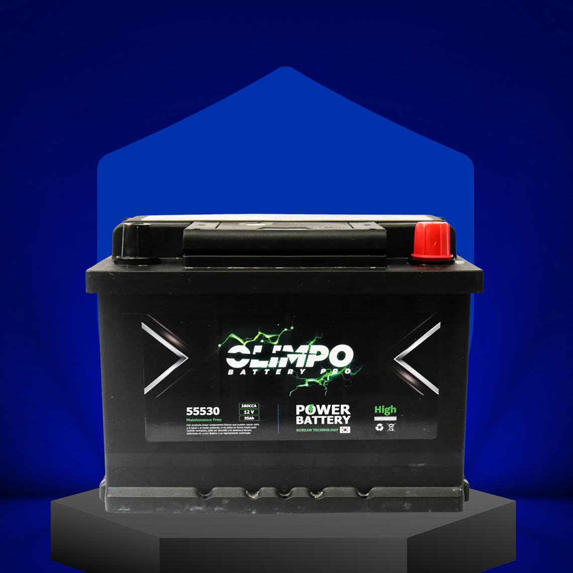 Batería 55AH Olimpo 55530 CCA 380  1