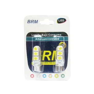 Amp T10 6 LED silicona 12V blancaset 2 UNID