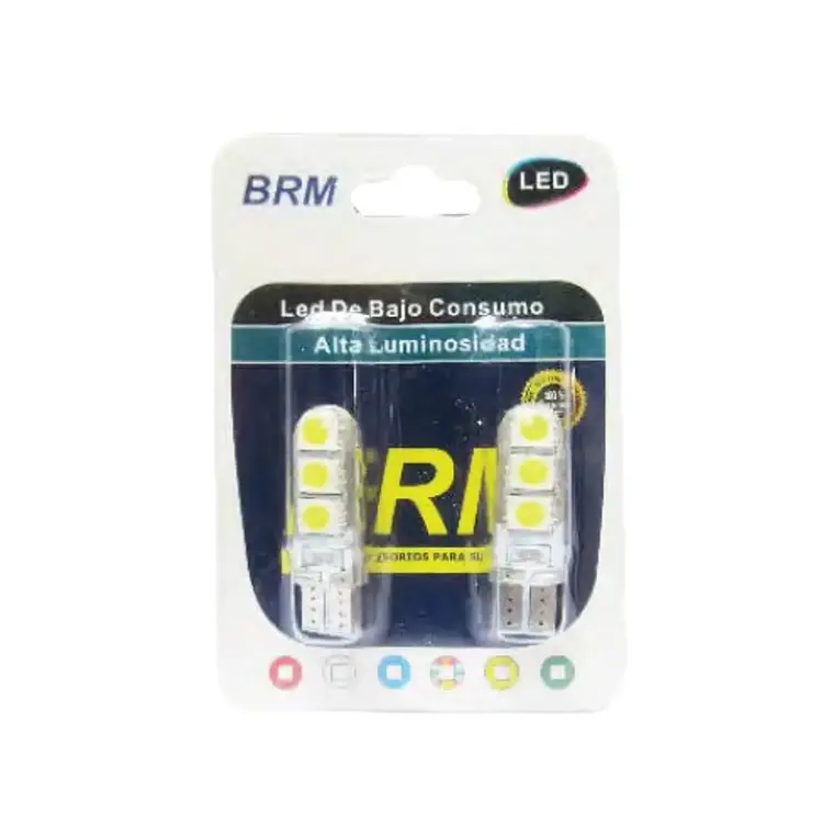 Amp T10 6 LED silicona 12V blancaset 2 UNID 1