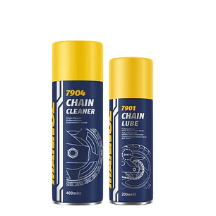 Limpia cadena 400 ml + lubricante de moto 200 ml